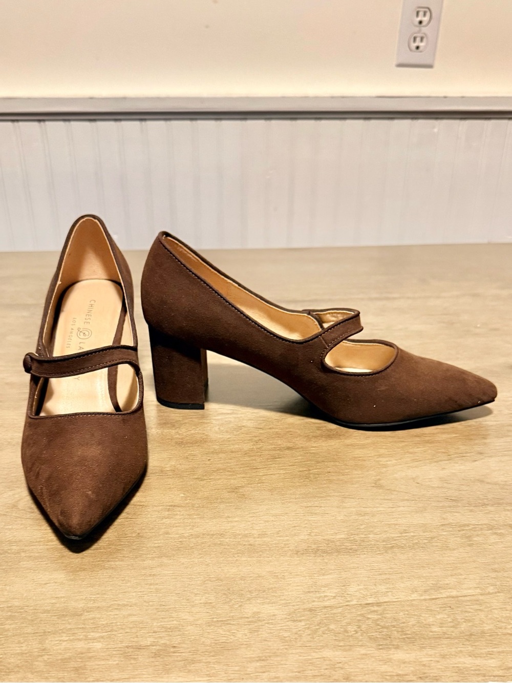 Chinese Laundry Brown Mary Jane Block Heel Pumps